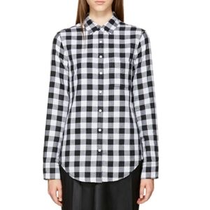 Rag & Bone - Classic Gingham Shirt in Black and White - Size S